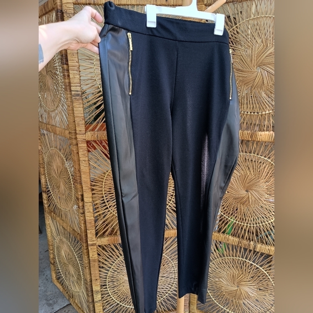 Michael Kors Black Women's Pants with Zipper Detail_2X - Picture 2 of 7